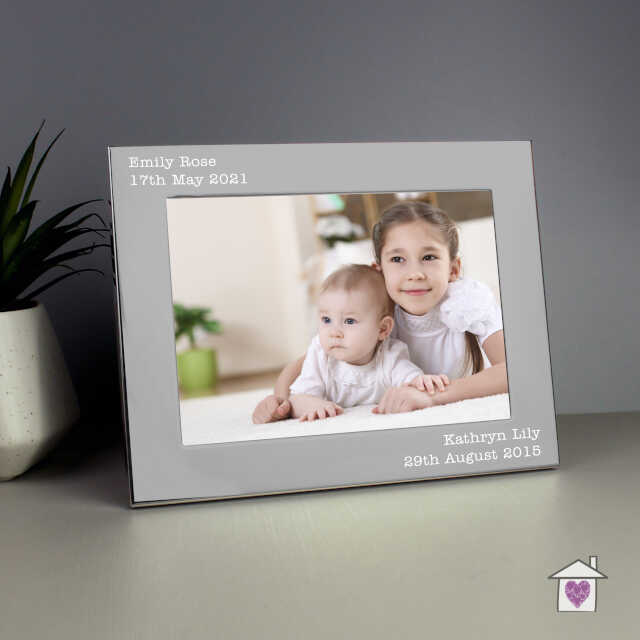 Personalised Free Text 5 x 7 Silver Photo Frame - Image 6