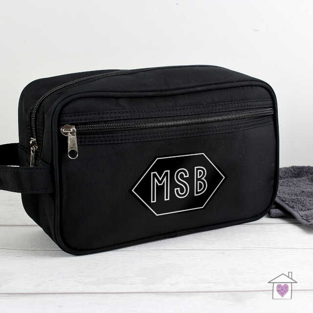 Personalised Initials Black Vanity Bag - Image 4