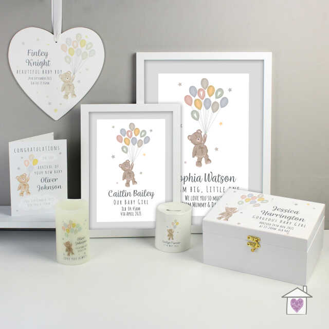Personalised Teddy & Balloons Money Box - Image 5
