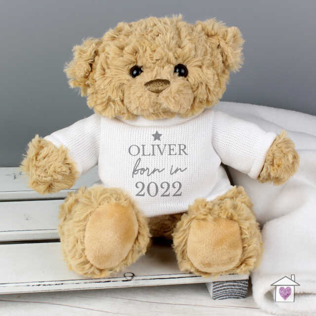 Personalised Born In Teddy Bear - Image 2