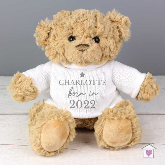 Personalised Born In Teddy Bear - Image 3