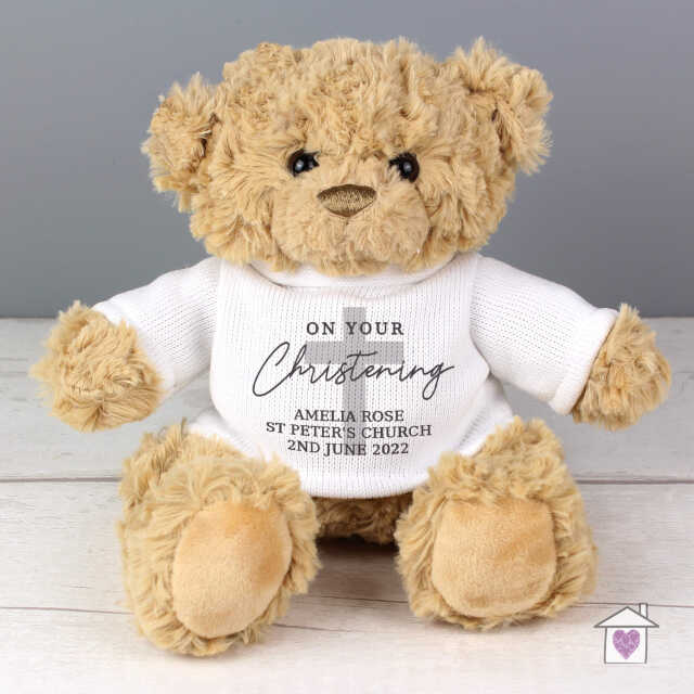 Personalised On Your Christening Teddy Bear