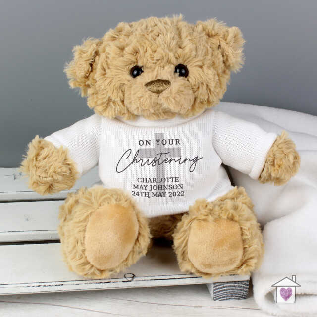 Personalised On Your Christening Teddy Bear - Image 2
