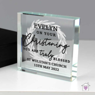 Personalised On Your Christening Large Crystal Token