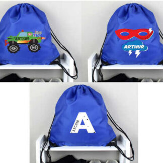 Personalised Blue Kit Bag 5 Designs