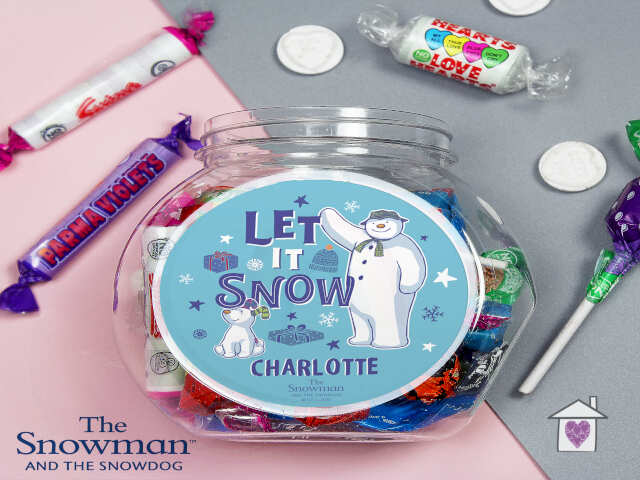 Personalised The Snowman and the Snowdog Sweet Jar - Image 5