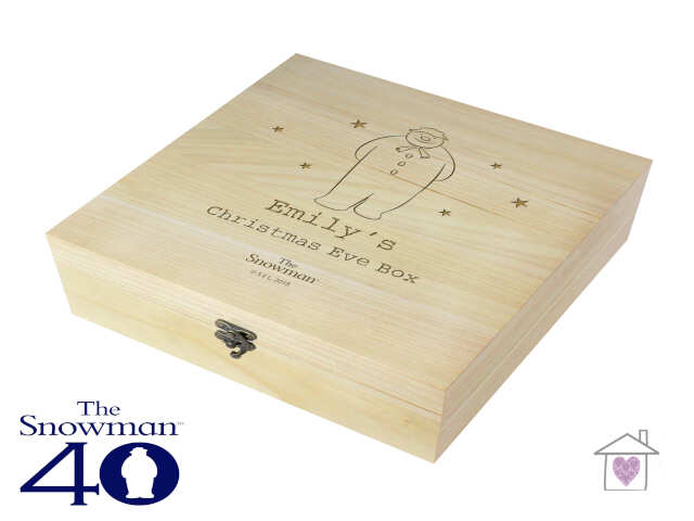 Personalised The Snowman Large Wooden Christmas Eve Box - Image 5