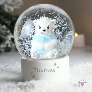 Personalised Polar Bear Any Name Snow Globe