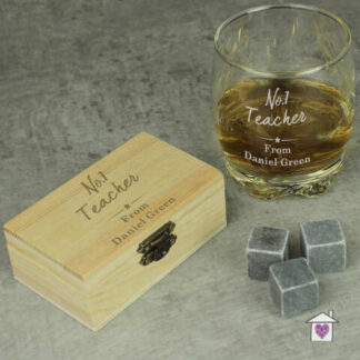 Personalised No.1 Whisky Stones & Glass Set
