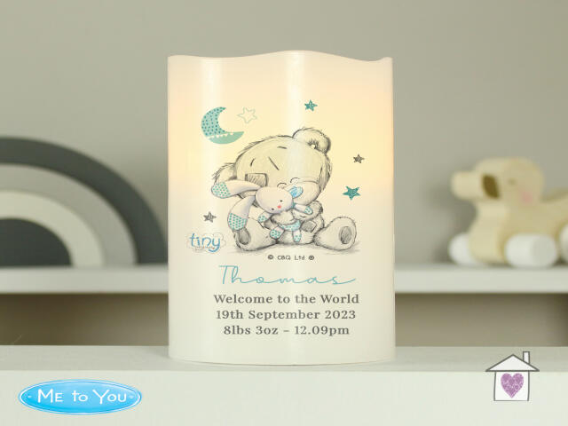 Personalised Tiny Tatty Teddy Dream Big Blue Nightlight LED Candle - Image 5